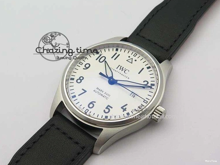 MIROTIME 0310 Mark XVIII IW327002 SS Mk Maker Best Edition White Dial On Black Leather Strap A SunProtective 7298